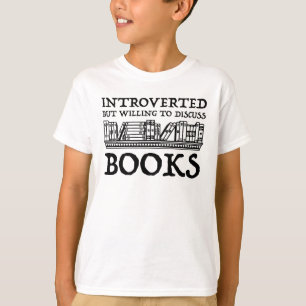 T-shirt Introverted Mais Prêt À Discuter Des Livres