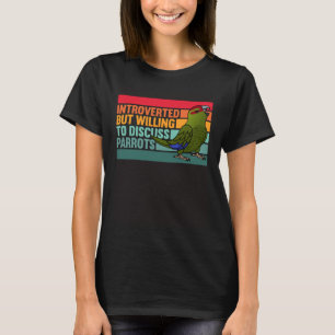 T-shirt Introverti Mais Perroquets Kakariki Couronné Rouge