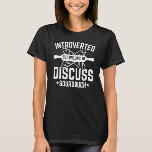 T-shirt Introverti Mais Prêt à Discuter de la Cuisson au P