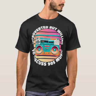 T-shirt introverti mais prêt à discuter des années 90 Musi
