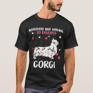 T-shirt Introvertir Mais Prêt À Discuter Corgi Costume Chi
