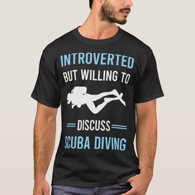T-shirt Introververted Plongée Plongée Plongée Plongée (Devant)