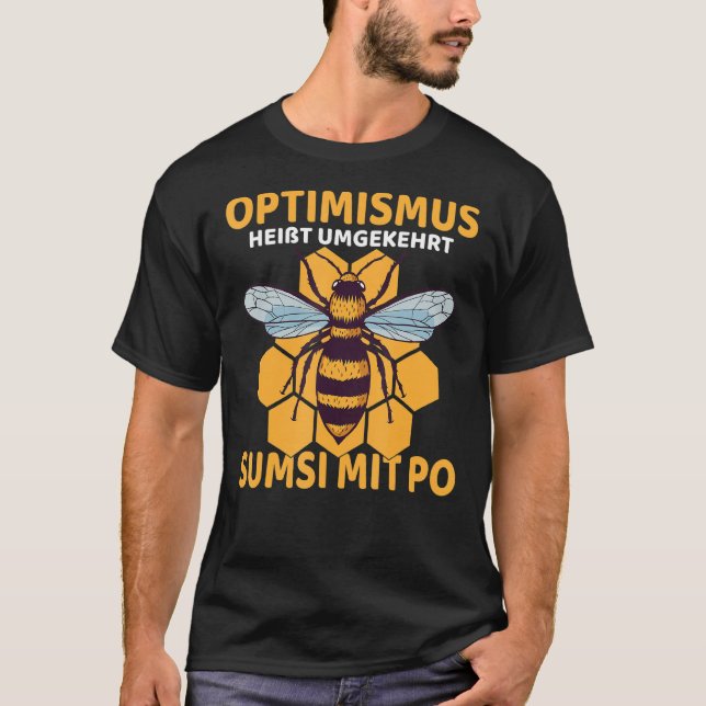 T-shirt Inversement, l'optimisme signifie Sumsi avec Po (Devant)