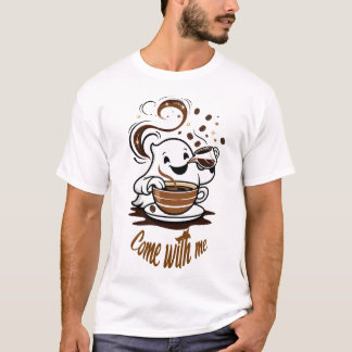 T-shirt Invitation Café Fantôme – “Viens Avec Moi”