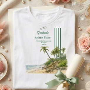 T-shirt Invitation de fin d'études moderne et esthétique d