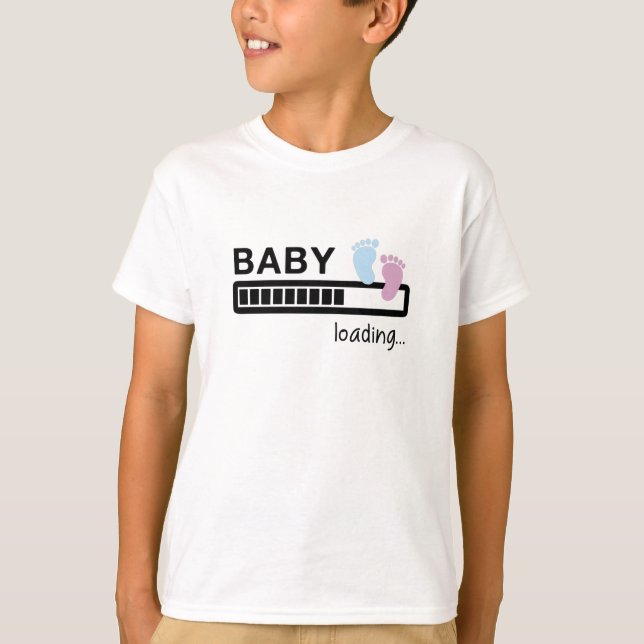 T-shirt Invitations Cool de bébé-fille enceinte (Devant)