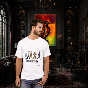 T-shirt Involution humaine Concept d'évolution inversée