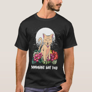 T-shirt Invoquer Nourriture Humide Chat Humour Chat Mama