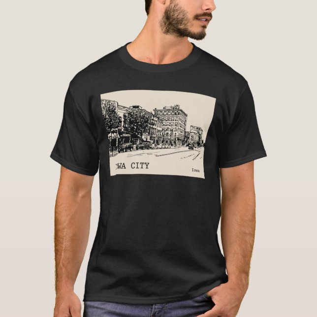 T-shirt Iowa City Iowa Oversized (Devant)
