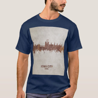 T-shirt Iowa City Iowa Skyline Oversized 3