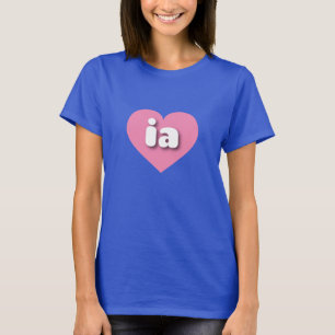 T-shirt Iowa coeur rose - J'aime ia