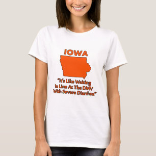 T-shirt Iowa - Comme faire la queue au DMV...