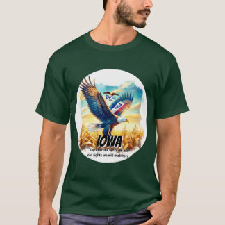 T-shirt Iowa Esprit de Soaring de l'animal de l'État de l'