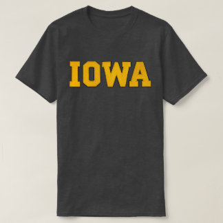 T-shirt Iowa noir et or