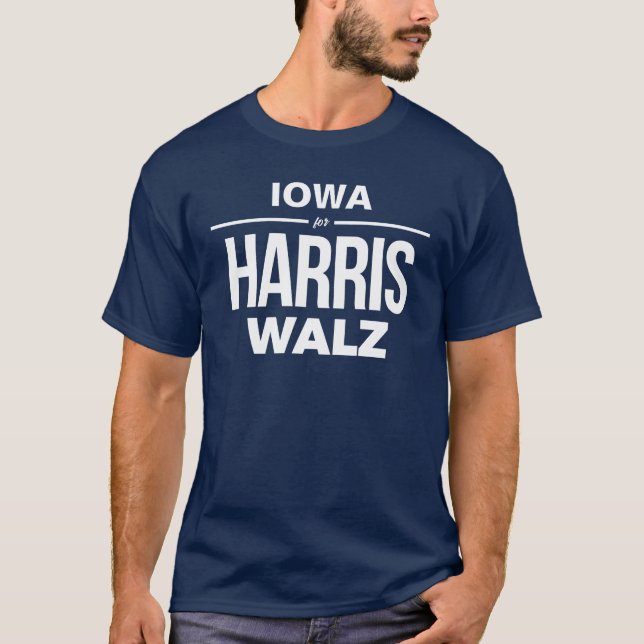 T-shirt Iowa pour Harris Walz (Devant)