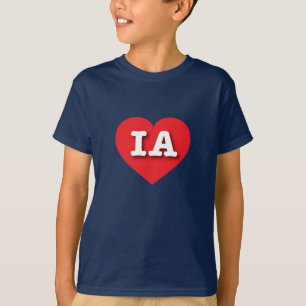 T-shirt Iowa Red Heart - J'aime IA
