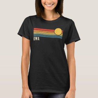 T-shirt Iowa USA Retro Sunset Design