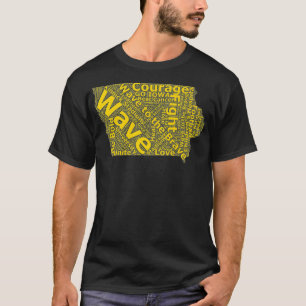T-shirt Iowa Wave to the Brave Sick Children Word Cloud Pr