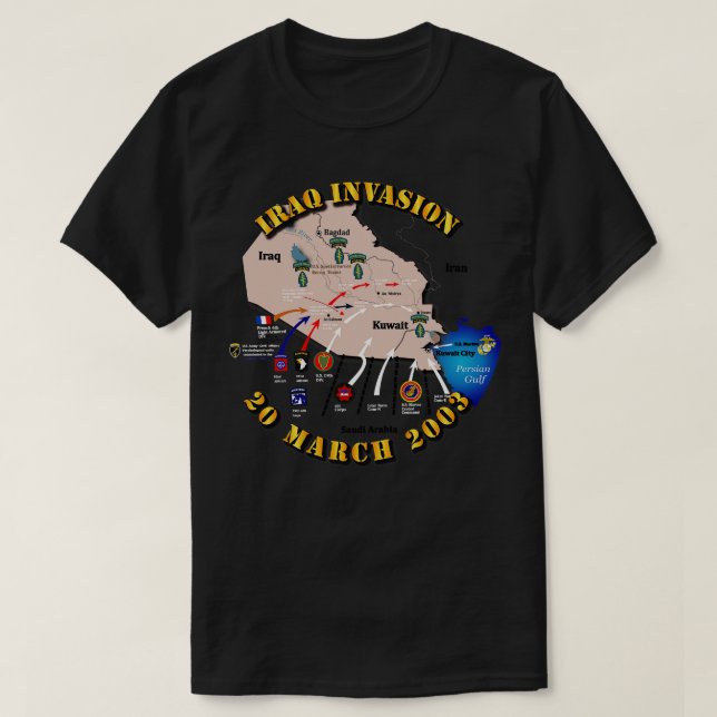 T-shirt Irak Invasion 2003 (Design devant)