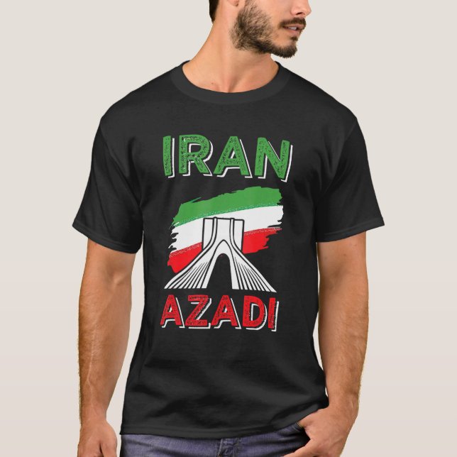 T-shirt Iran Azadi Iran Love Perse Liberté Iran (Devant)