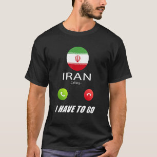 T-shirt Iran Drapeau Souvenir Que L'Iran Appelle