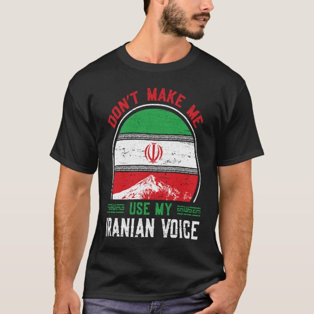 T-shirt Iran Iranian Persian Irani Flag Iran Roots Farsi I (Devant)