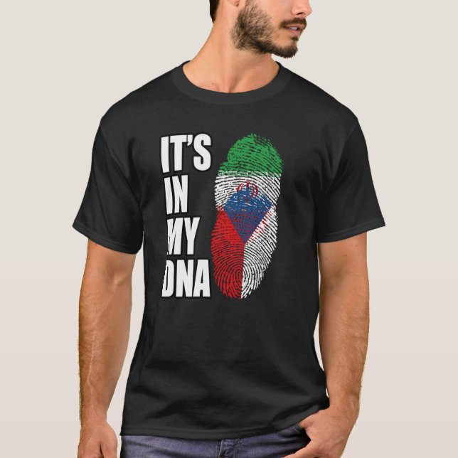 T-shirt Iraniens Et Tchèques Mélangent L'ADN Patrimoine Du (Devant)