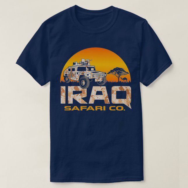 T-shirt Iraq veteran Safari club Army vet gift Premium  (Design devant)