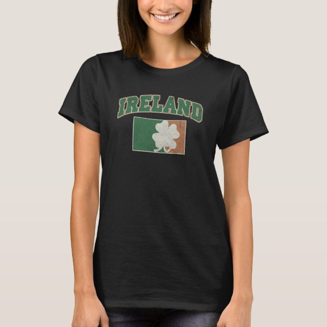 T-shirt Ireland Lucky Shamrock Happy St Patrick's Day C Ir (Devant)