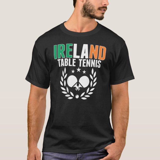 T-shirt Ireland Ping Pong     Irish Table Tennis Team Supp (Devant)