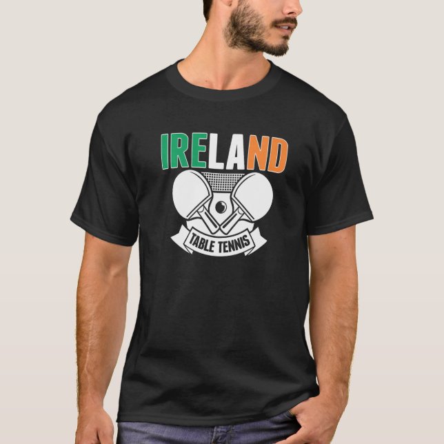 T-shirt Ireland Ping Pong   Irish Table Tennis Team Suppor (Devant)