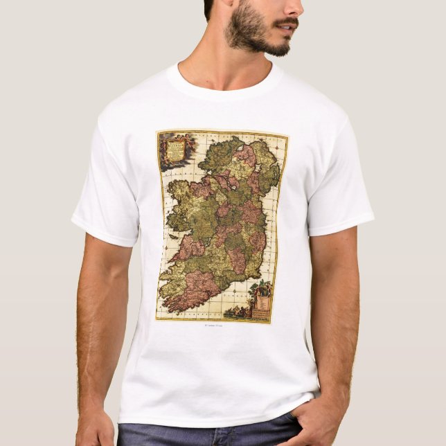 T-shirt IrelandPanoramic MapIreland (Devant)