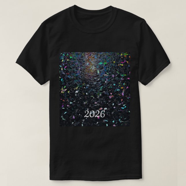T-shirt Iridescent Abstract Stained Glass Pattern (Design devant)