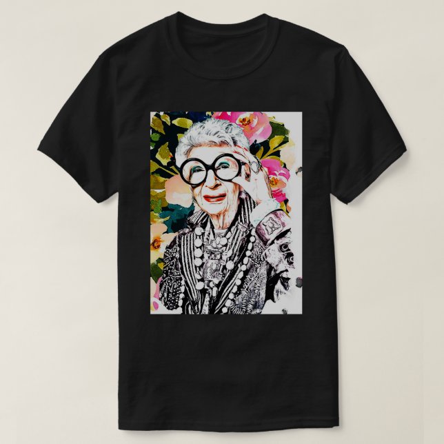 T-shirt Iris Apfel Mode 5 (Design devant)
