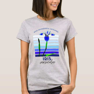 T-shirt Iris Versicolor, Plante autochtone, Graphisme des