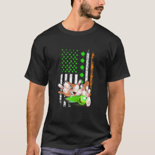 T-shirt Irish American Flag Bowling Ball St. Patrick's Day