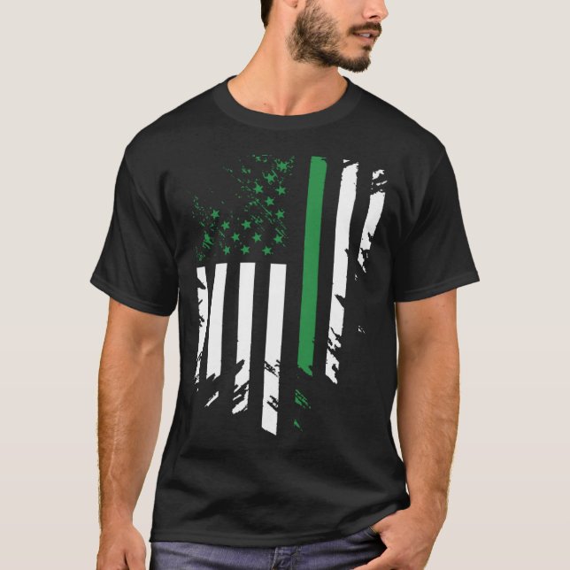 T-shirt Irish American Flag St Patrick s Day (Devant)