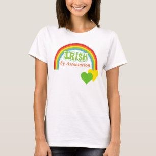 T-shirt Irish By Association Rainbow Heart