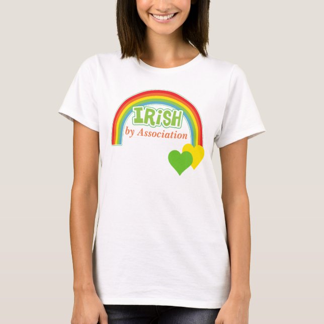 T-shirt Irish By Association Rainbow Heart (Devant)