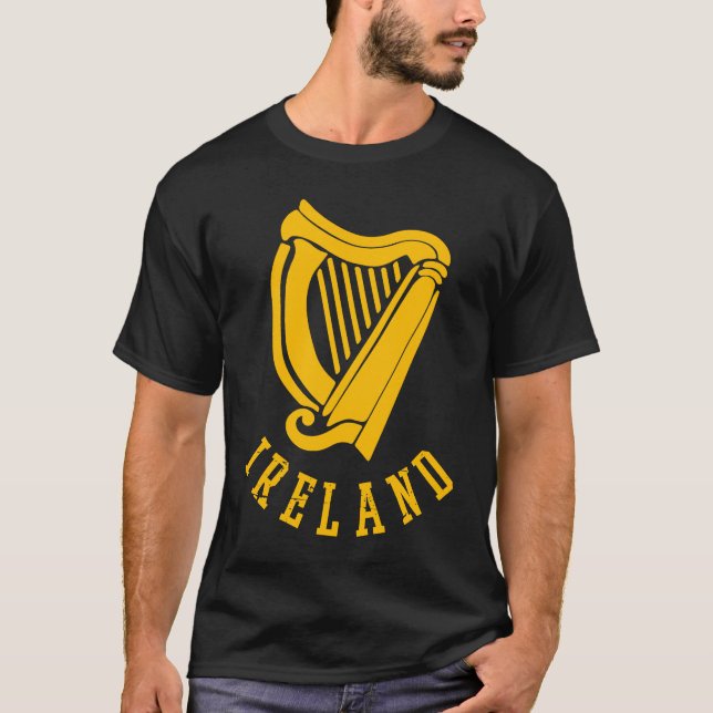 T-shirt Irish Celtic Harp Medieval Emblem of Ireland  1 (Devant)