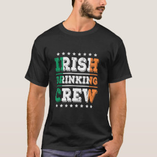 T-shirt Irish Drinking Crew Irlande Drapeau Drôle Drôle Dr