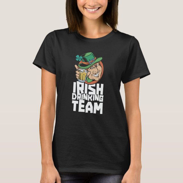 T-shirt Irish Drinking Team St Patricks Day Ireland Leprec (Devant)