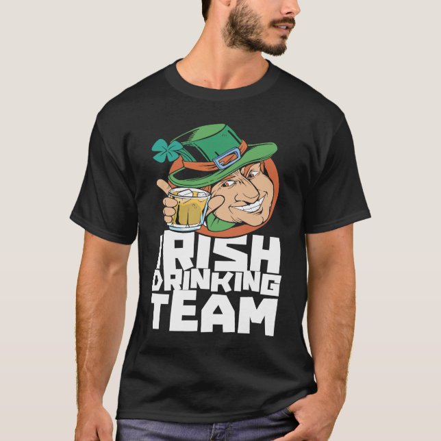 T-shirt Irish Drinking Team St Patricks Day Ireland Leprec (Devant)