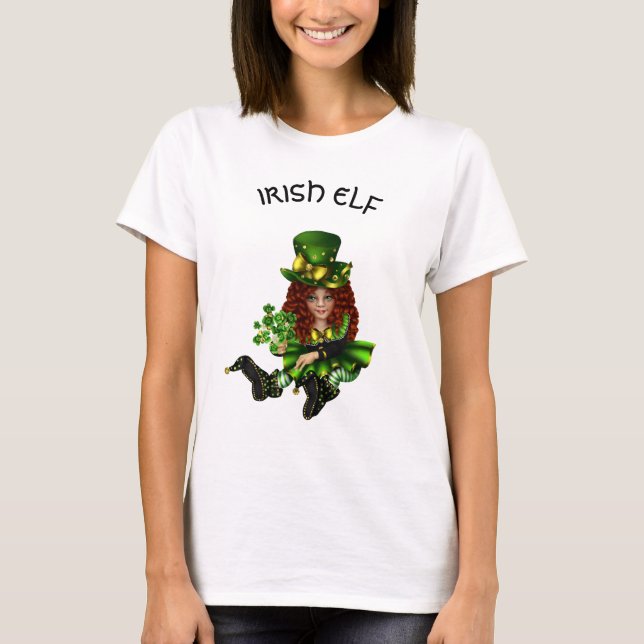 T-shirt Irish Elf St. Patrick's DayT-shirt femme (Devant)