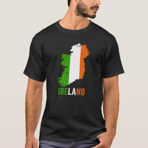 T-shirt Irish Flag I love Ireland Pride Map Hommes Femmes 