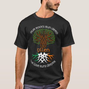 T-shirt Irish GILLEN Nom De Famille Our Love Runs Deeper