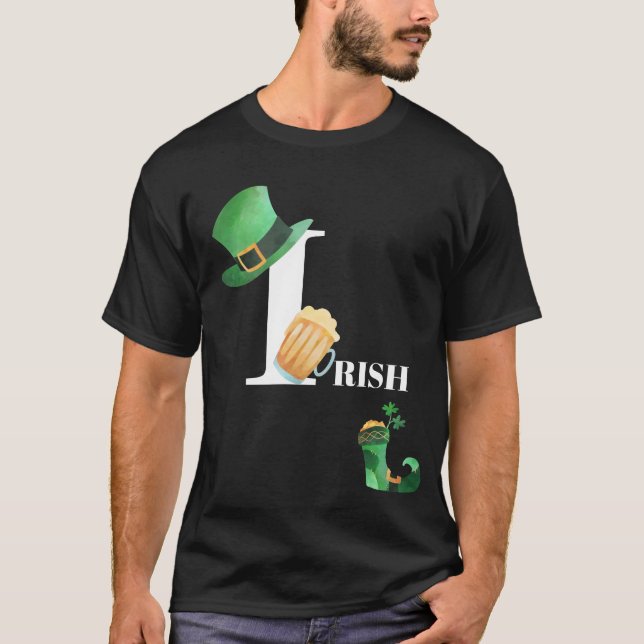 T-shirt *~* IRISH IRLANDE Bière Leprechaun Casquette Chaus (Devant)