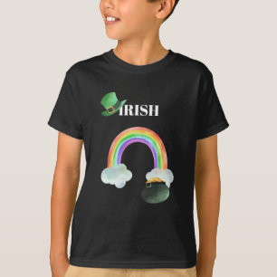 T-shirt *~* IRISH IRLANDE GARÇON Arc-en-ciel Pot d'or