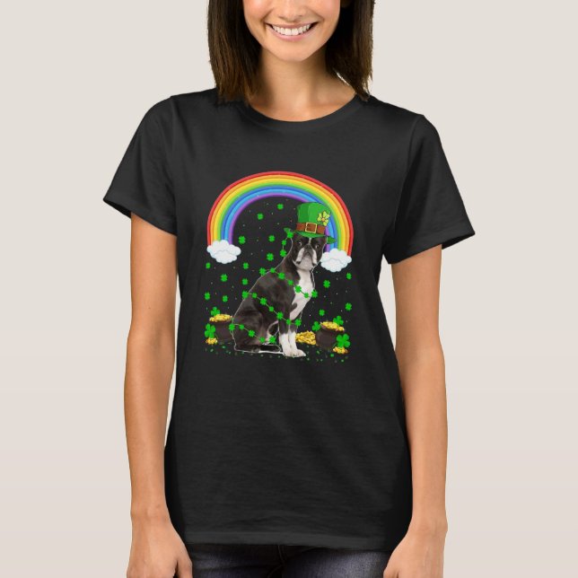 T-shirt Irish Leprechaun Casquette Boston Terrier St Patri (Devant)