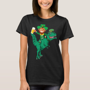 T-shirt Irish Leprechaun équitation Dinosaur Bière Lover S